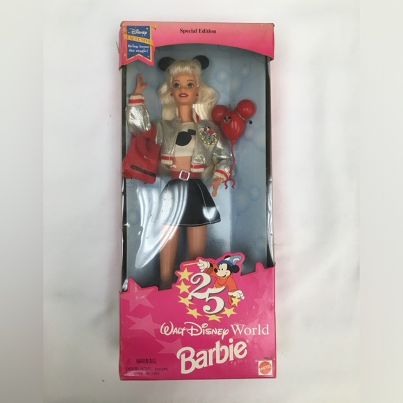 SPECIAL EDITION 25TH ANNIVERSARY WALT DISNEY WORLD BARBIE UNOPENED 1996 - Picture 1 of 8